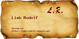 Lieb Rudolf névjegykártya